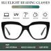 Buy JM 3 Pack Oprah Style Reading Glasses for Women - Blue Light Blocking Oversized Square Computer Readers +1.75 - Buy Online on GoSupps.com