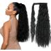 Ponytail Extensions 22/32 inch Synthetic Natural Hairpiece Headwear Hair Brown Grey Long Curly Ponytail Wrap Around Ponytail Clip in Hair Extensions for Women(Color:8 Size:22inches) 22inches 8 - Buy Online on GoSupps.com