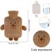 1L Heat Bottle with Soft Fleece Cover - Hot Water Bottle Gift for Women & Men - Small Bear Design - Buy Online on GoSupps.com