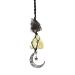 BOHO GARDEN Hanging Car Charm - Smoky Quartz & Citrine - Dangling Moon Healing Crystal Accessories Rearview Mirror Decorations Grounding Cleansing Protection Joy Abundance Clarity Energy Smoky Quartz-citrine