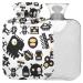 Naanle monster robot hot water bottle with reference transparent bag hot water bottle 2l large hot hot water bottle for bed handfoot heat pain relief heat and cold therapy