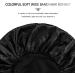 AliLeader 2Pcs Silk Hair Bonnet for Sleeping - Black+Leopard | Soft Satin Sleep Cap for Curly Hair - Buy Online on GoSupps.com