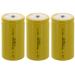 Exell Battery 3x D Size 1.2V 5000mAh NiCD Button Top Rechargeable Batteries for Flushometers Hands-free Sinks Hand Sanitizers Automatic Taps Blood Pressure Kits Security Safes