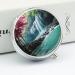 Round Pill Box - Waterfall Natural Landscape Print | 3 Compartment Portable Pill Organizer | Decorative Metal Pocket Case - Style 19 - Buy Online on GoSupps.com