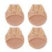HEALLILY Women's Beige 2 Pairs Lace Cloth & Rubber Non-Slip Half Socks Toe Toppers Seamless Breathable High Arch Skin Color