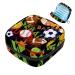 Menstruation pad bag with zipper women's napkin bag tampons collection bags for women and girls (sports balls baseball basketball football pattern)