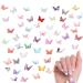 Abeillo 50Pcs Butterfly Nail Charms Micro Resin Butterflies Shape Nail Gems 3D Nail Art Charms Nail Decoration Supplies for Women Girls Manicure