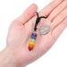 7 Chakra Healing Stones Necklace | Go Gemstone Hexagon Column Amulet for Men & Women | Crystal Jewelry for Yoga Reiki & Meditation - Buy Online on GoSupps.com