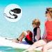 2-Piece Coiled Surfboard Leash Set | Surfing Leg Rope & Ankle Strap | Black SUP Leash Rope for Paddle Board | Surf Straps Stay on Board - Buy Online on GoSupps.com