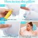 Inflatable Terry Cloth Bath Pillow Set - Neck Support & Spa Comfort in Large and Small Sizes - Blue - Buy Online on GoSupps.com
