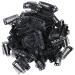 10 teeth wig clip wig hair extension the snap comb clips stainless steel diy hair part snap clip for hair extension 100 pieces (black)