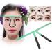 Eyebrow Template Eyebrow Makeup Tool Draw Eyebrows Position Measurement 3-Point Measurement Makeup Symmetrical Draw Eyebrows Easily and Accurately Eyebrow Ruler (Green) - Buy Online on GoSupps.com