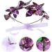 Beaupretty Butterfly Headband - Adjustable Floral Garland Wreath for Weddings & Photos | White & Purple Hair Crown - Buy Online on GoSupps.com