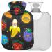 Naanle funny cartoon fruits heat bottle with reference transparent hot water bottle 1l warm steadel for bed hand feet warmer pain relief heat and cold therapy