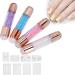 4 Sets Manicure Stamper Kit Double Ended Silicone Colorful Manicure Stamp Pen Nail Art Printing Tool with Stamping Plate for Nail Salon Home - Buy Online on GoSupps.com