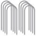LOYUDEQIU Trampoline Stakes high Wind, Heavy Duty Trampoline Anchors, Galvanized Steel Wind Stakes for Trampoline U type 8pcs