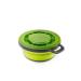 GSI Outdoors 22oz. Escape Bowl and Lid, Flat-Folding Insulating Silicon Bowl with Handle for Camping & Travel Green - With Lid
