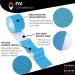 NV Compression Kinesiology Tape | 5m Elastic Muscle Support Tape for Exercise & Injury Recovery - Light Blue - Buy Online on GoSupps.com
