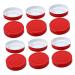 VINTORKY 12pcs Mason Jar Lids Mason Cup Lids Kitchen Storage Accessories Mason Jar Drinking Lids Regular Canning Lids Regular Mouth Lids Screw Jar Lid Caps Ingredients Metal Tinplate Child 7x7x1.5cm Red