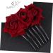 Beatifufu 1pc Floral Hair Comb Wedding Hair Accessories for Women Highlighting Colorful Flower Headband Bridal Hair Clip Barrettes for Women Flower Hair Women Hair Accessories Rose Hair Comb - Buy Online on GoSupps.com