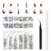 2024 1 Set Multi Sizes Nail Crystal&Flat Back Round Rhinestones+Picking Up Pen+Tweezer DIY Nail Tool Kit