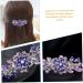 Beaupretty Ponytail Barrettes Holders hairpin rhinestone clip holder flower barrettes purple barrettes metal styling clips rhinestones barrettes alloy Miss aldult flower Back Hair Barrettes - Buy Online on GoSupps.com