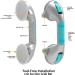 SAFETY+BEAUTY 12inches Balance Assist Bathroom Shower Handle Suction Bath Grab Bar with Indicators  (Silver/Grey) Gray 12 Inch - Buy Online on GoSupps.com