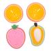 4pcs Fruit Sponge Sponges Bath Sponge Dinnerware Flatware Sponge for Bowl Cleaning (Sweet Orange 2
