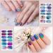 DANNEASY 12 Sheets Self Adhesive Nail Stickers Full Nail Wraps - Graffiti Gradient Starry Sky Design for Women & Girls | Nail Accessories by Dearmy Color - Buy Online on GoSupps.com