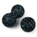 Xzeemo fascia ball set (single ball + double ball) massage ball fascia ball trigger point release lacrosse ball fascia balls carry out massage balls for fascia training relieve pain light blue
