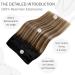 Hetto Treat Remy Real Hair Extensions - Black Balayage & Ombre #1B/6/27 - 80g 35cm - Premium Quality for Effortless Style - Buy Online on GoSupps.com