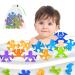 Suction cup toy children cute bear bath tub toys Montessori toys from 2 years silicone bathing toy baby from 1 2 3 years travel toy sensors for 4-8 years (12)
