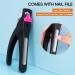 AORAEM Adjustable Nail Clippers & File - False Nail Cutter Tool for Extensions - Home DIY Black - Buy Online on GoSupps.com