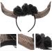 MAGICLULU Day of The Dead Headband Butterfly Lamp Shade Body Wash Mittens Skull Headpiece Girls Headband Black Horns Horn Headband with Flowers Cosplay Horns Cloth Halloween 33X20X5CM Black - Buy Online on GoSupps.com