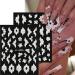 YJHAT 5 Sheets 5D Embossed White Flowers Nail Stickers Decals Rose Butterfly Nail Art Stickers Self-Adhesive Stereoscopic Nail Art Supplies Decoration for DIY Nail Tips Design - Buy Online on GoSupps.com