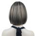 Lydell Short Bob Wig L8-124 Brown with Highlights | Heat Resistant Synthetic Hair | Cute Central Dot Skin | Flat Bangs - Buy Online on GoSupps.com