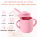 VOTSMOKK Silicone Training Cup for Baby | Spill Proof Toddler Sippy Cup | Handles | 5oz 6m+ | Pink - Buy Online on GoSupps.com
