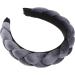 Braid Headband Hair Bands for Braids Elastic Braided Headbands for Women Knotted Headband for Women Black Headbands for Women Plush Velvet Wig Fabric gray - Buy Online on GoSupps.com