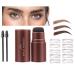 Eyebrow Stamp Stencil kit  brow Stencil and Stamp kit  brow Stamp  brow Stamp and Shaping kit  Eyebrow Stamp Kit with 10 Reusable Eyebrow Stencil and 2 Spiral Eyebrow Brushes (01Light Brown)