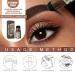 1 Step Eyebrow Stamp Stencil Kit - Long-Lasting Waterproof Brow Makeup with 24 Reusable Stencils in Medium Brown - Buy Online on GoSupps.com