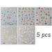 Marble Nail Art Stickers - Black Gold White Mix - Self-Adhesive Flowers - Manicure DIY Nail Decorations - 5 Sheets - Buy Online on GoSupps.com