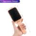 Bsisme Boar Bristle Hairbrush with Detangling Pins - Natural Wooden Paddle Hairbrush for Men and Women - Reduce Frizz and Restore Shine - Natural Wood Color - Buy Online on GoSupps.com