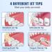 Portable Cordless Water Dental Flosser - 4 Jet Tips 3 Modes Rechargeable Teeth Cleaner for Home & Travel - White - Buy Online on GoSupps.com