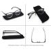 Stylish Women Reading Glasses 1.0 - 3 Pair Set with Fashionable Pattern Design and Comfort Spring Hinge, Includes Reading Pouch - Black, Strength +1.00 - Buy Online on GoSupps.com
