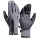 Winter Gloves for Men Women,Water Resistant Keep Warm Touch Screen Gloves gray Large