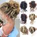 Maforsoon Claw Clip in Messy Bun Hair Pieces Wavy Curly Clip in Claw Hairpieces Combs add Ponytail Hair Pieces Synthetic Hair Extensions for Women SW207-12H24