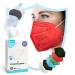 Virshields FFP2 Mundsprung Mask - PFE 94% VFE 99.99% EN 149: 2001+A1: 2009 5 layers 10-2000 pieces filtering made in EU choice of color - breathing mask protective mask half mask 1 piece (1000 pack)Red
