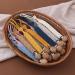 Luluspace Baby Pacifier Chain - Cotton Rope Strap with Wooden Clips | Stylish & Safe Pacifier Holders for Girls - Buy Online on GoSupps.com