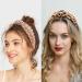 BEGOOD Leopard Print Knotted Headbands for Women - Pearl Wide Fashionable Hair Hoop 2Pcs - Buy Online on GoSupps.com