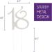 18 Cake Topper for 18th Birthday Number Party Supplies & Decoration Ideas (Silver) - Buy Online on GoSupps.com